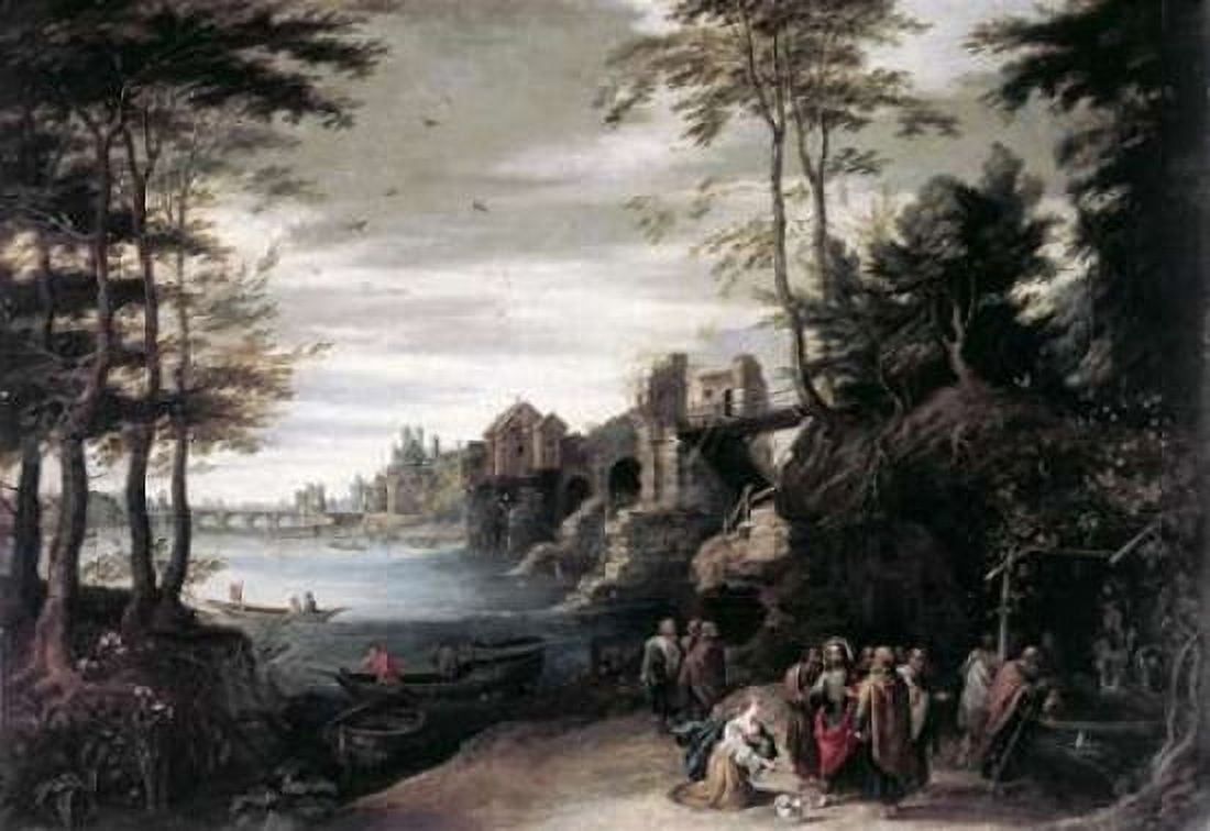 Christ and the Canaanite Woman Canvas Art - Jan Brueghel the Elder (20 x 28)