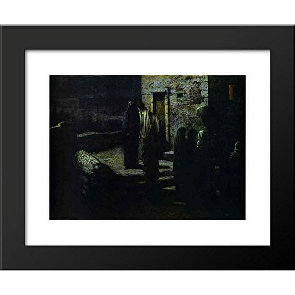 Christ and the Disciples Going out into the Garden of Gethsemane after the Last Supper 20x24 Framed Art Print by Nikolai Ge