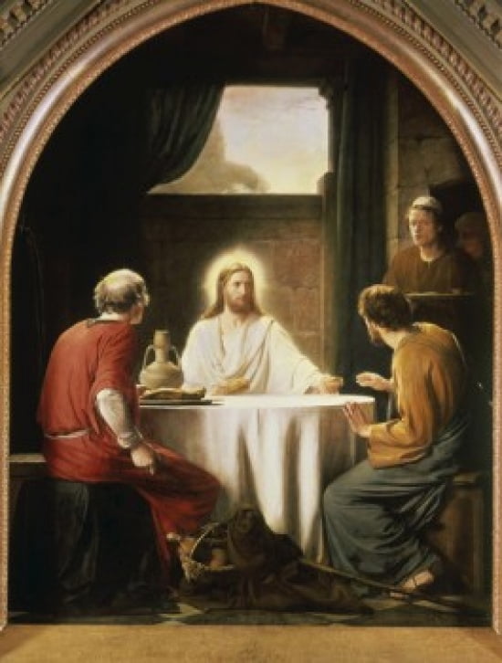 Christ at Emmaus Carl Heinrich Bloch (1834-1890 Danish) Canvas Art - Carl Heinrich Bloch (18 x 24)