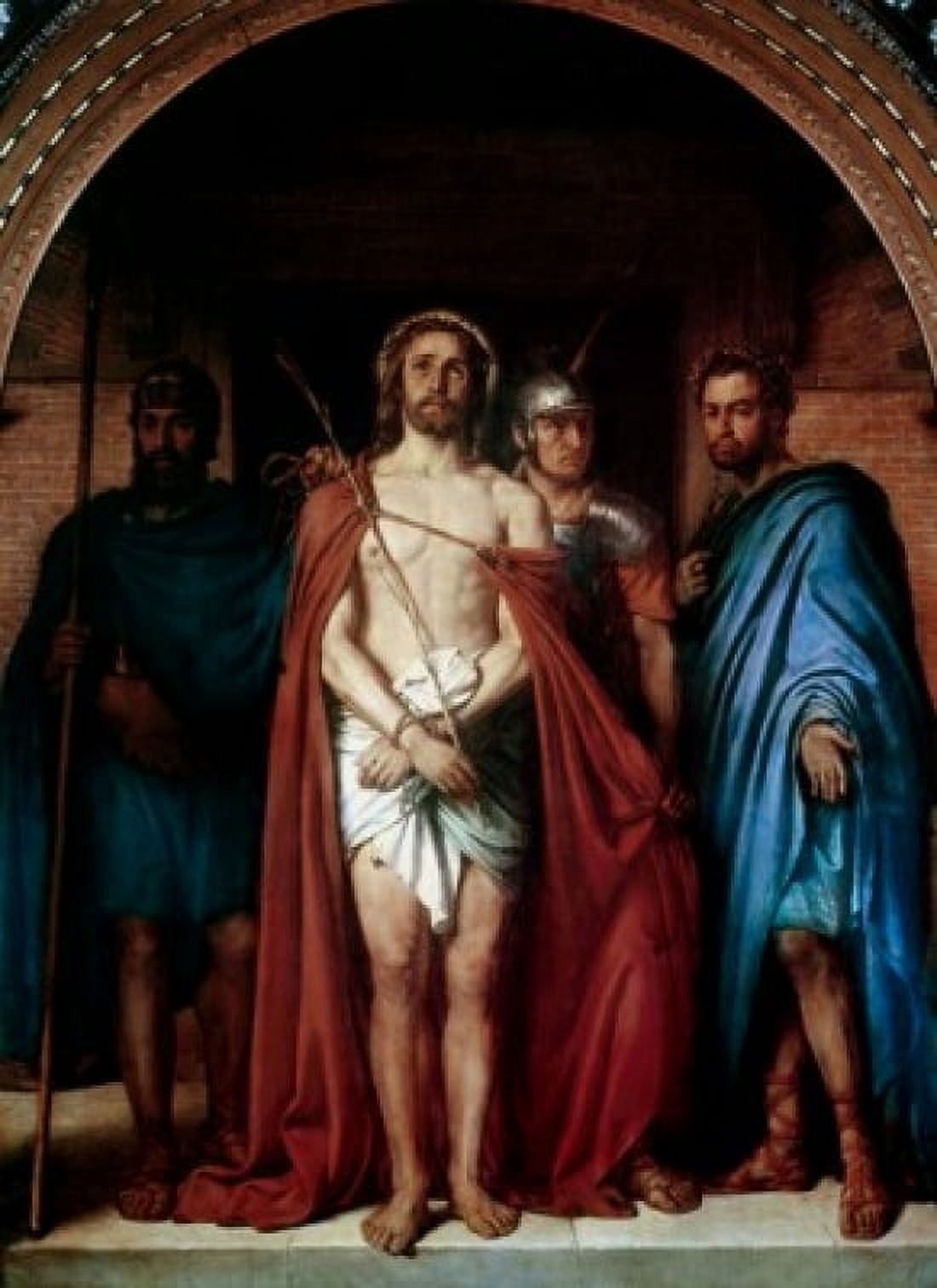 Christ in Bondage Johan Peter Raadsig (1806-1882Danish) Canvas Art - Johan Peter Raadsig (18 x 24)