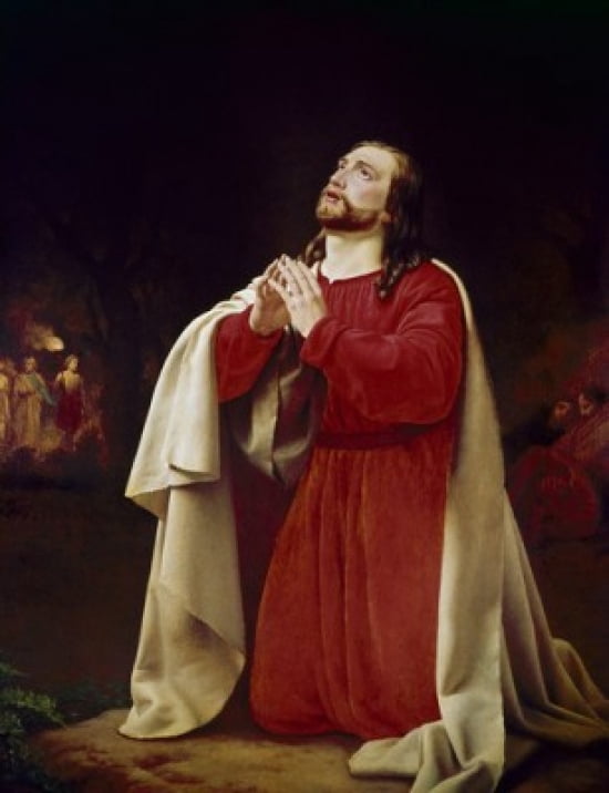 Christ in Gethsemane by Christoffer W Eckersberg (1783-1853) Canvas Art - Christoffer W Eckersberg (18 x 24)