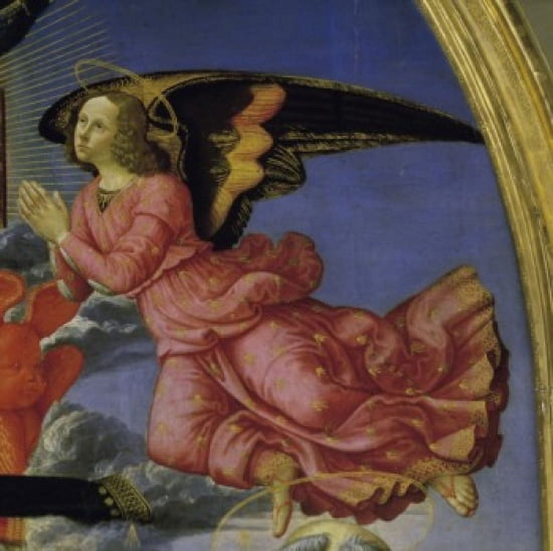 Christ in Glory - Angel Detail Domenico Ghirlandaio (1449-1494 Italian) Pinacoteca Volterra Canvas Art - Domenico Ghirlandaio (18 x 24)