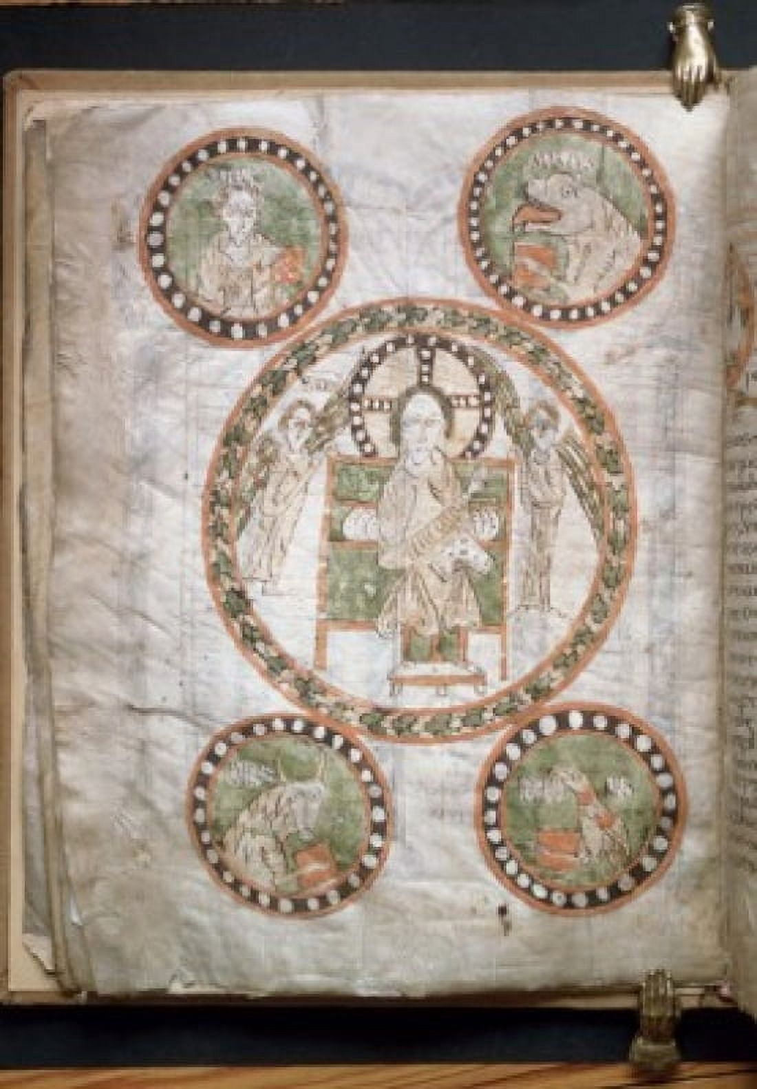 Christ in Glory Surrounded by Symbols of the Four Evangelists Manuscripts Canvas Art - (18 x 24)