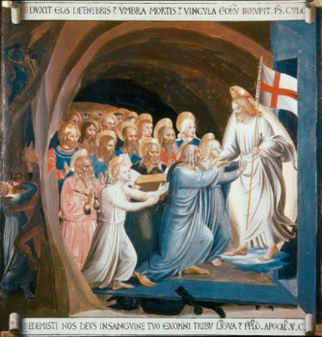 Christ in Limbo 1438-1445 Fra Angelico (ca1395-1455 Italian) Muse Di San Marco Florence Canvas Art - Fra Angelico (18 x 24)