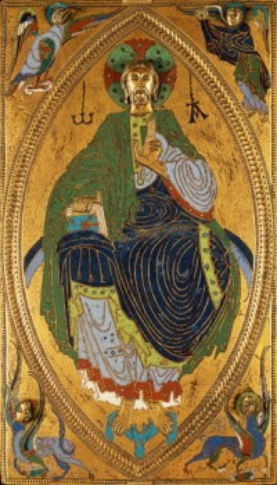 Christ in Majesty With Evangelist Symbols by unknown artist Canvas Art - (18 x 24)