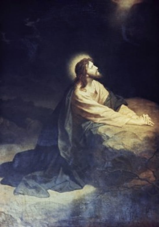 Christ in the Garden of Gethsemane Heinrich Hoffmann (1824-1911 German) Canvas Art - Heinrich Hoffmann (18 x 24)