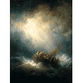 thumbnail image 1 of Christ in the Storm on the Sea of Galilee Canvas Painting Wall Art for Living Room Bedroom Office Dining Room Hallway Decor, 1 of 8