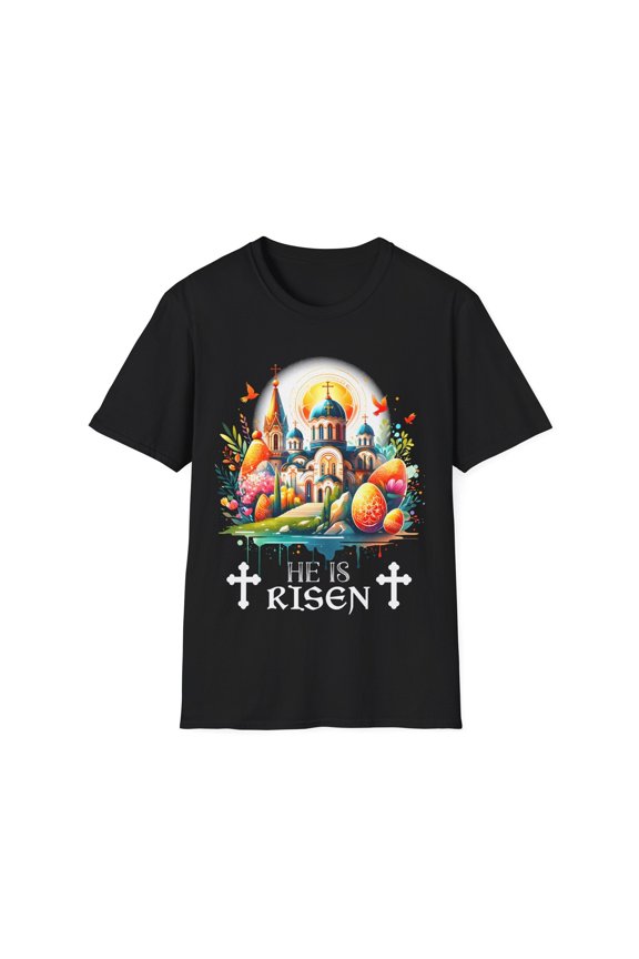 Christ is Risen Greek Russian Eastern Orthodox Pascha Easter Mens T Shirt