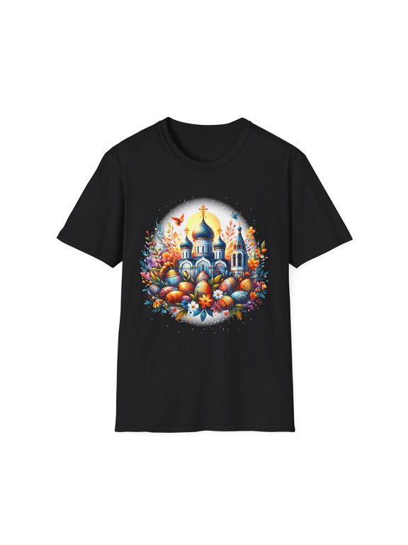 Christ is Risen Greek Russian Eastern Orthodox Pascha Easter Mens T Shirt