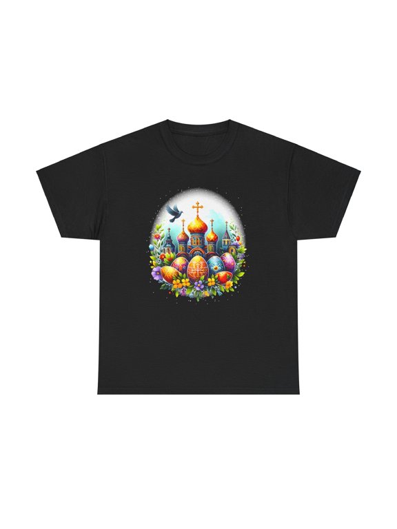 Christ is Risen Greek Russian Eastern Orthodox Pascha Easter Mens T Shirts Plus Size Big and Tall