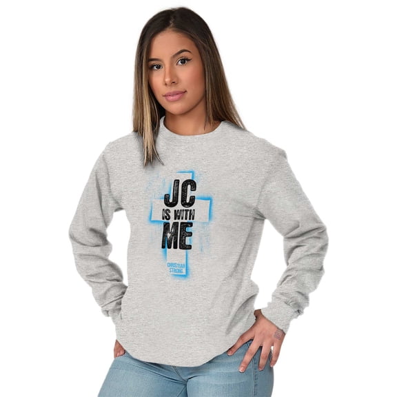 Christ is With Me Christian Faith Long Sleeve TShirt Men Women Brisco Brands X
