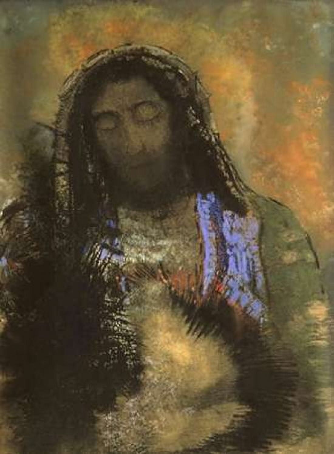 Christ of the Sacred Heart Canvas Art - Odilion Redon (18 x 24)