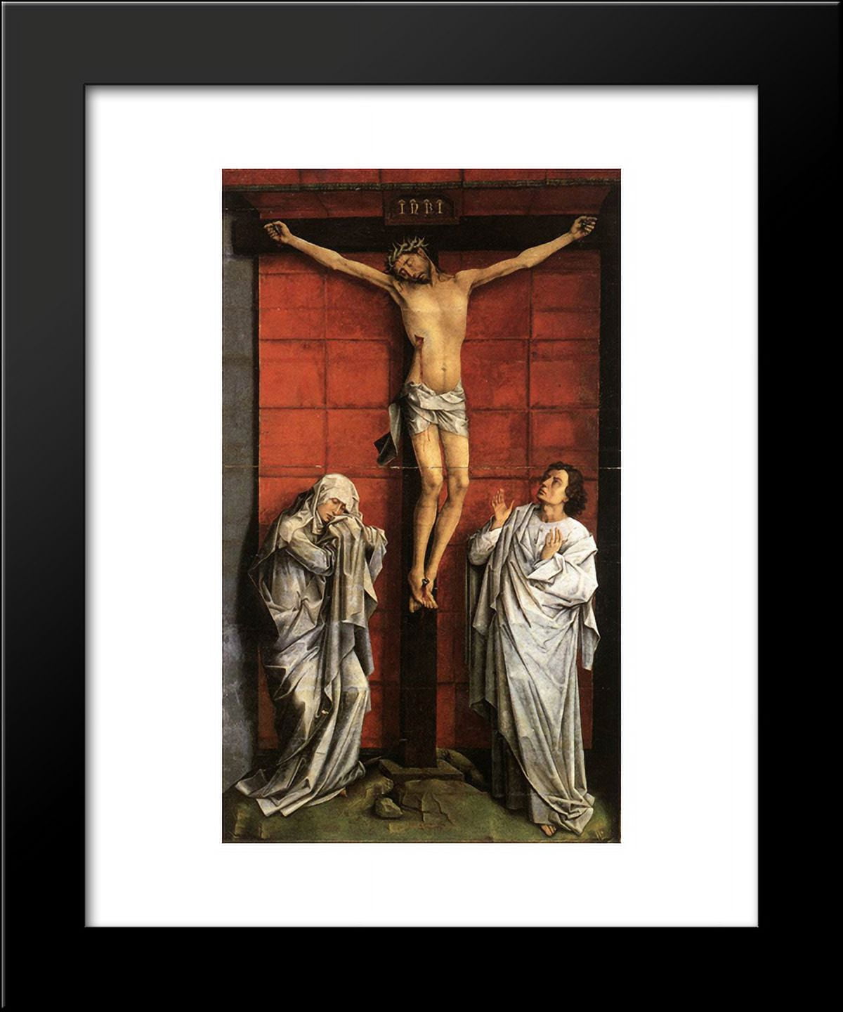 Christ on the Cross with Mary and St. John 20x24 Framed Art Print by ...