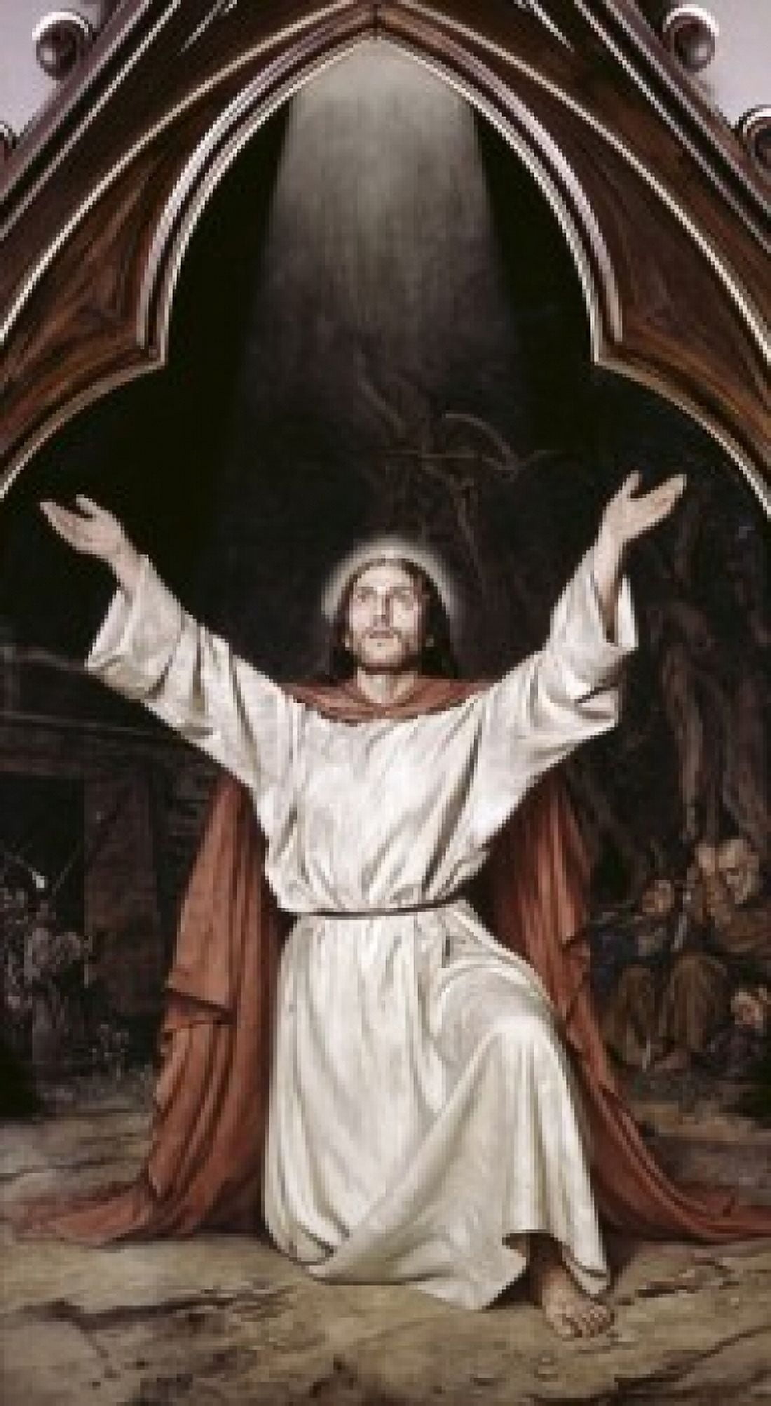 Christ on the Mount of Olives Anker Lund (1840-1922 Danish) Canvas Art - Anker Lund (24 x 36)