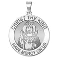 thumbnail image 1 of Christ the King Religious Medal  - 2/3 Inch Size of Dime, Sterling Silver, 1 of 1
