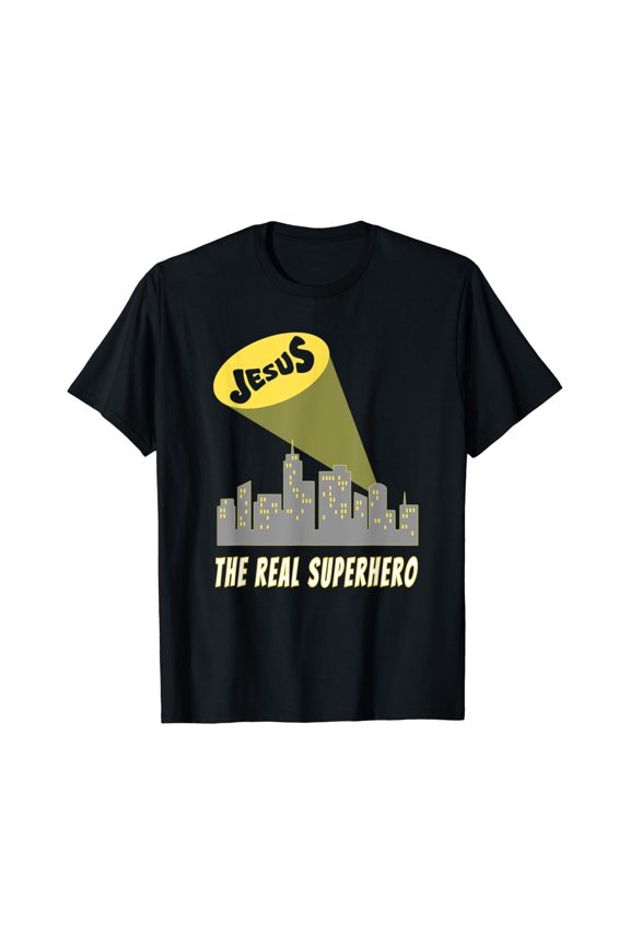 Christ the Real Superhero Bat Signal T-Shirt