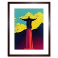 thumbnail image 1 of Christ the Redeemer Rio Brazil Pop Art Artwork Framed Wall Art Print 9X7 Inch, 1 of 5