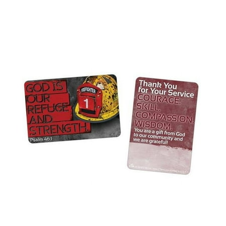 Christ to All 148235 Firefighter Inspirational Pocket Card - Pack of 12