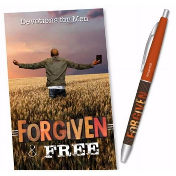 Christ to All 159554 Gift Set-Forgiven & Free Devotion Book & Pen - Romans 6-23 - Dec