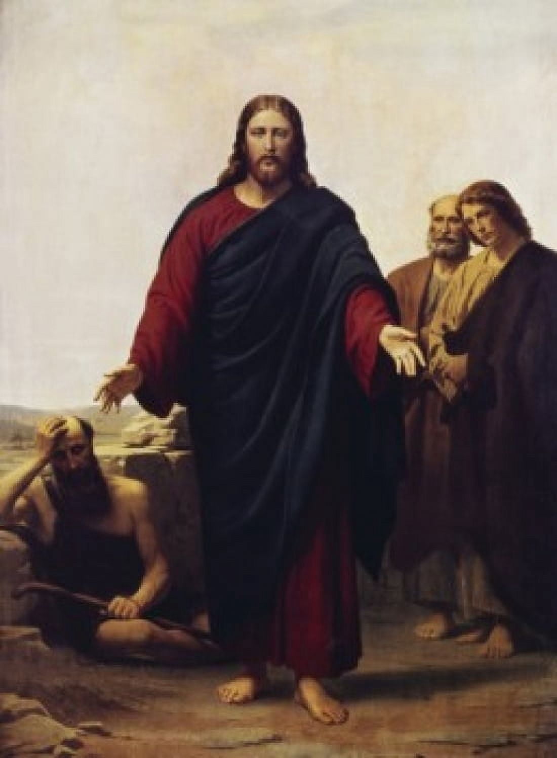 Christ with his Disciples Joergen Pederson Roed (1808-1888Danish) Canvas Art - Joergen Pederson Roed (24 x 36)