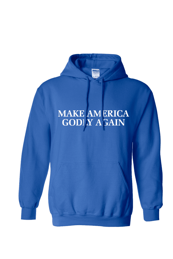 Christain Make America Godly Again Adult Hooded Sweatshirt-Royal-xxxl