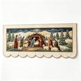 thumbnail image 1 of Christmas Fireplace Mantle Scarf,Quilted Fabric Nativity Scene Scalloped Edge for Home Fireplace Mantel Living Room 74.10 Inch, 1 of 6