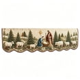 thumbnail image 1 of Christmas Fireplace Mantle Scarf,Quilted Fabric Nativity Scene Scalloped Edge for Home Fireplace Mantel Living Room 74.8 Inch, 1 of 6