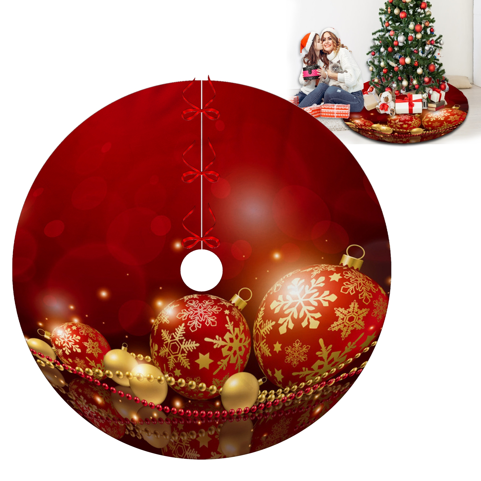 Christams Tree Skirts Mat,Christmas Hohoho Nightmare Before Christmas