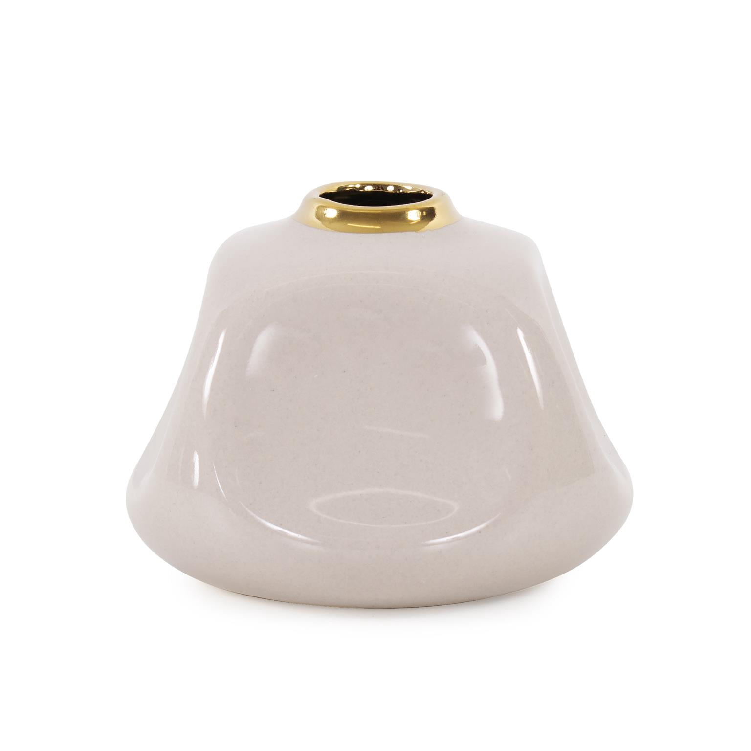 Christana Concaved Ceramic Vase- Short