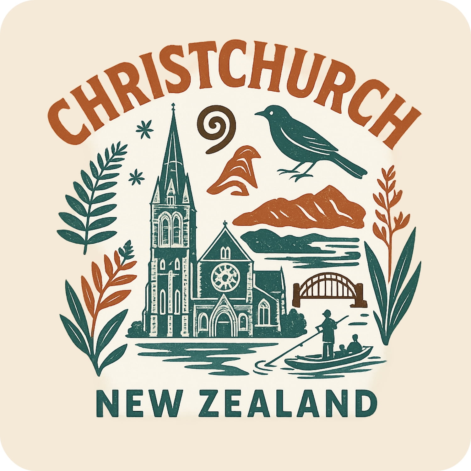 Christchurch New Zealand Keepsakes Souvenir Vinyl Sticker – Destination ...