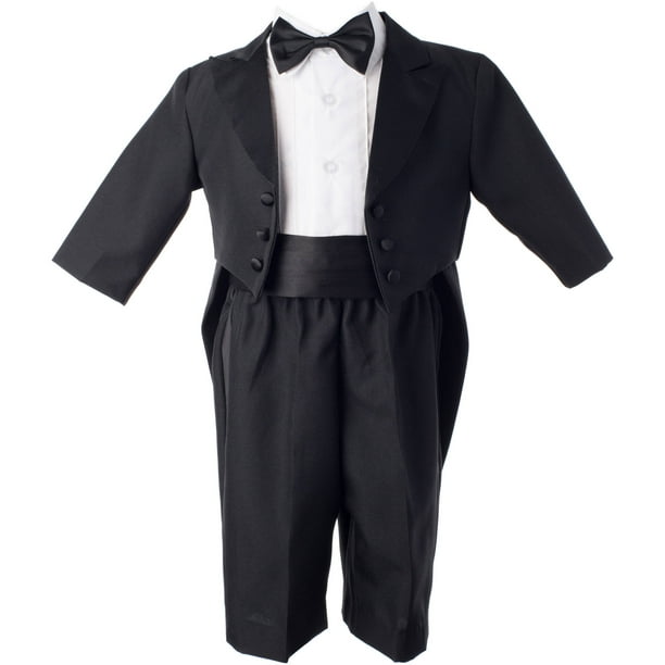 Christening Baptism Newborn Baby Boy Special Occasion Real 4 Pc Tuxedo ...