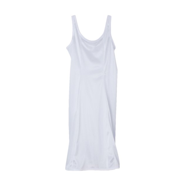 I.C. Collections Girls' Empire Waist Slip - White, Sizes 8-14, Adjustable Straps, Lace Trim