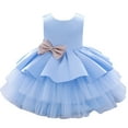 thumbnail image 1 of Christening Lace Flower Baby Girl Dress Princess Formal Prom Tutu Ball Gown, 1 of 7