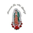 thumbnail image 1 of Christening Virgin Mary My Lady of Guadalupe Baptism Embroidered Iron On patch (Silver Spanish Word 8"x4.75"), 1 of 1