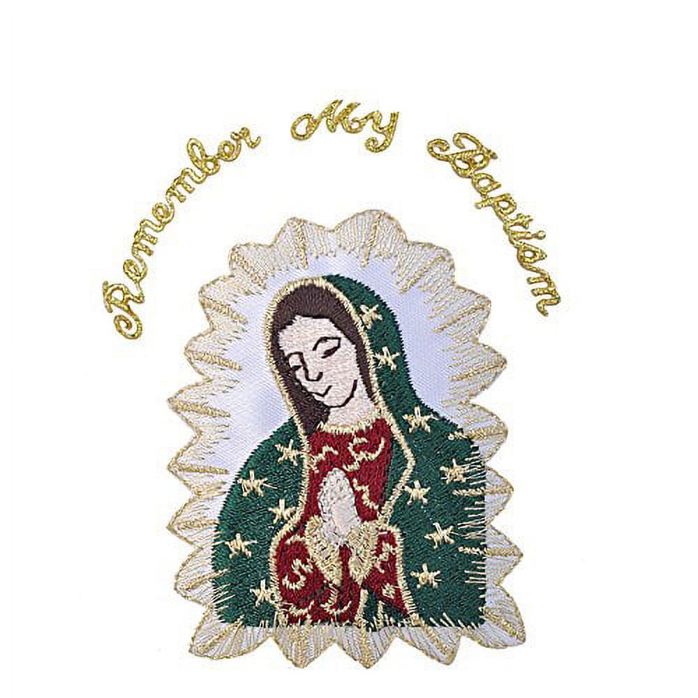 Christening Virgin Mary Our Lady of Guadalupe Baptism Embroidered Iron On patch