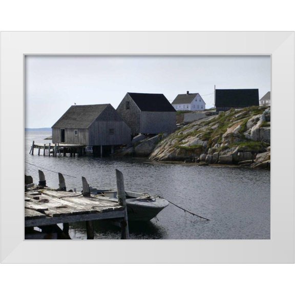 Christensen, Jim 14x12 White Modern Wood Framed Museum Art Print Titled - Coastal Shore I