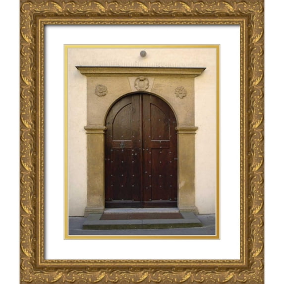 Christensen, Jim 15x18 Gold Ornate Wood Framed with Double Matting Museum Art Print Titled - Prague Door II