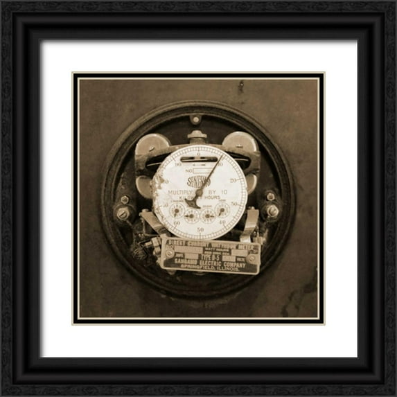 Christensen, Jim 20x20 Black Ornate Wood Framed with Double Matting Museum Art Print Titled - Gauge III