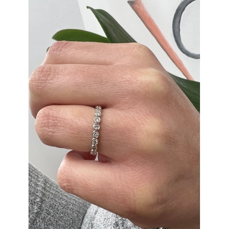 Christi - 0.5 Bezel Set Round Cut Diamond Eternity Band