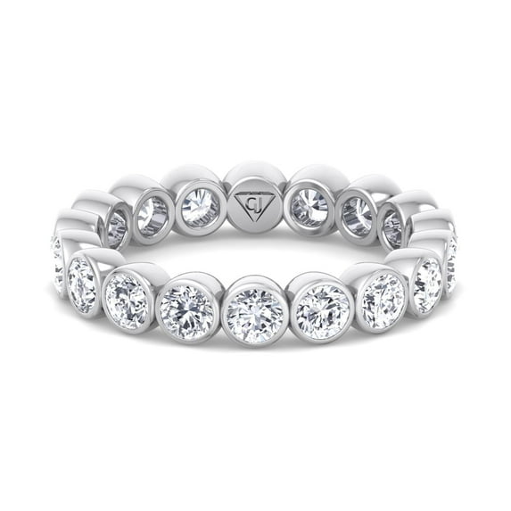 Christi - 4 Carat Bezel Set Round Cut Diamond Eternity Band
