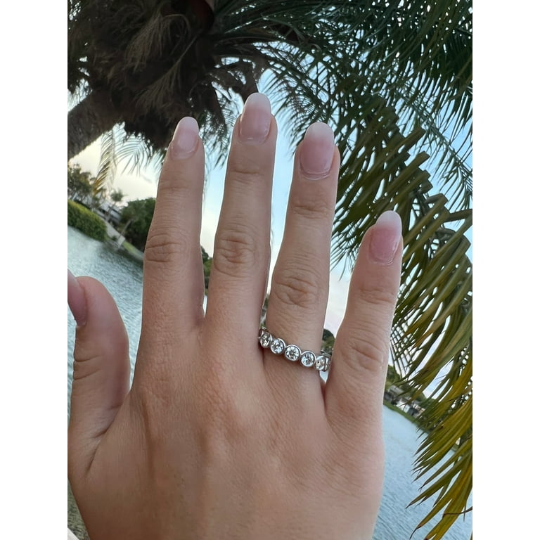 Christi 4 Carat Bezel Set Round Cut Diamond Eternity Band
