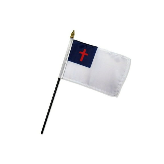Christian 4x6in Stick Flag