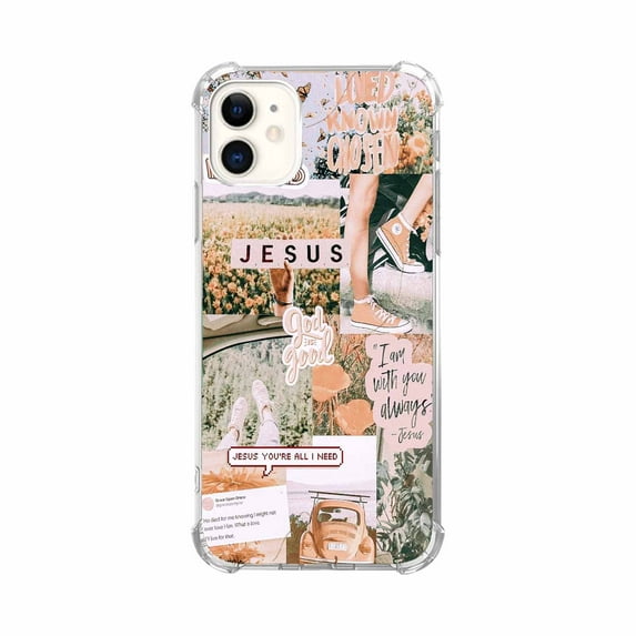 Christian Aesthetic Case for iPhone 12,Aesthetic Art Design Pattern Soft TPU Bumper Case Cover