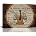 thumbnail image 1 of Christian Angel Guitar Wall Art I Can Only Imagine Pictures Wall Decor Rustic Bible Verse Canvas Painting Prints Religious Scripture Home Decor Framed Artwork for Bathroom Bedroom Living Room 12"x16", 1 of 6