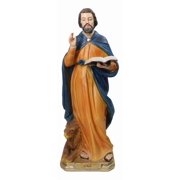 Christian Apostle Of Jesus Saint Mark The Evangelist with Lion Figurine 8"H