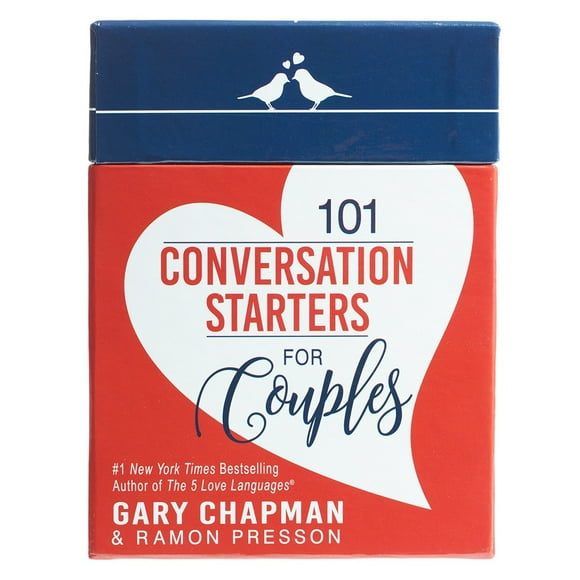 Christian Art Gifts 101 Conversation Starters for Couples Adult Card Game, Red, 51 Count