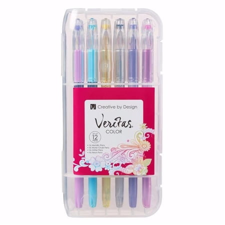 Christian Art Gifts 14387X Veritas Gel Pen Set - 2 Metallic & 4 Water Chalk & 2 Glitter & 4 Neon