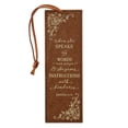 thumbnail image 1 of Christian Art Gifts 160092 LuxLeather Pagemarker Bookmark, Brown - When She Speaks, 1 of 1