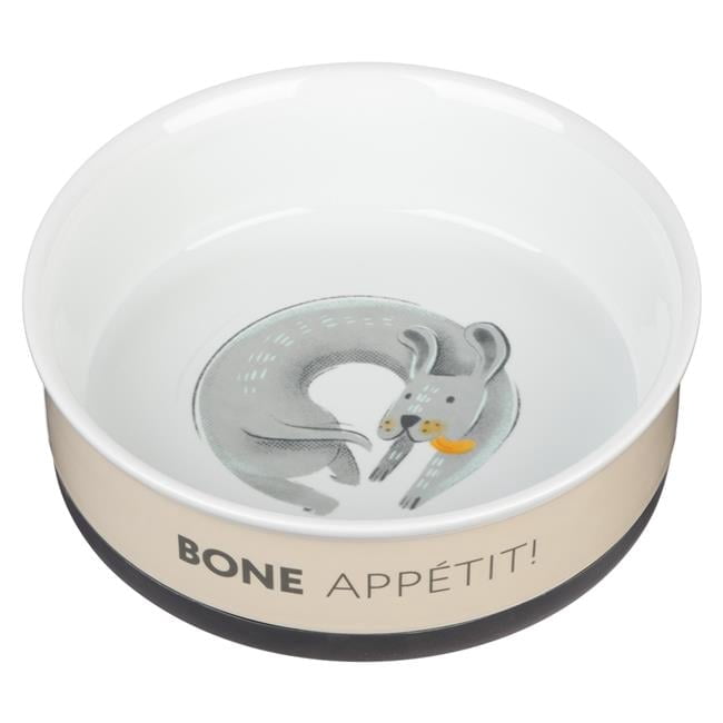Christian Art Gifts 241482 Bone Appetit Pet Bowl, Taupe - Large