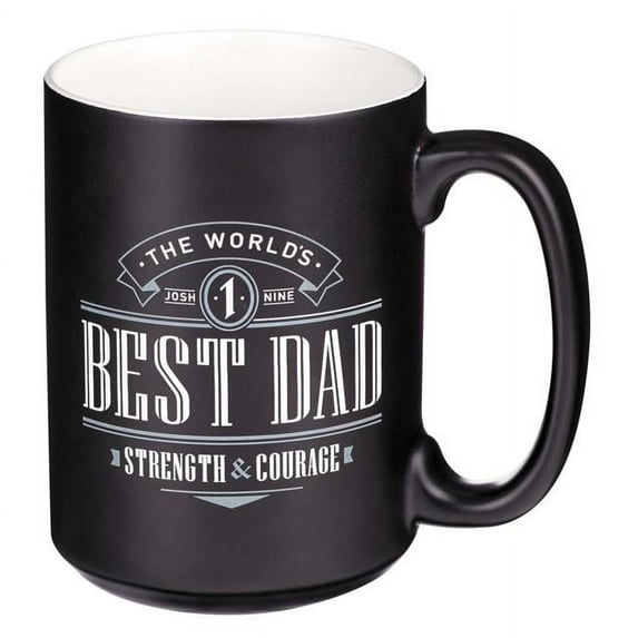 Christian Art Gifts 255565 Ceramic Mug - Best Dad Joshua 1-9